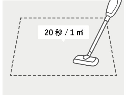 カーペットに掃除機を掛けている様子