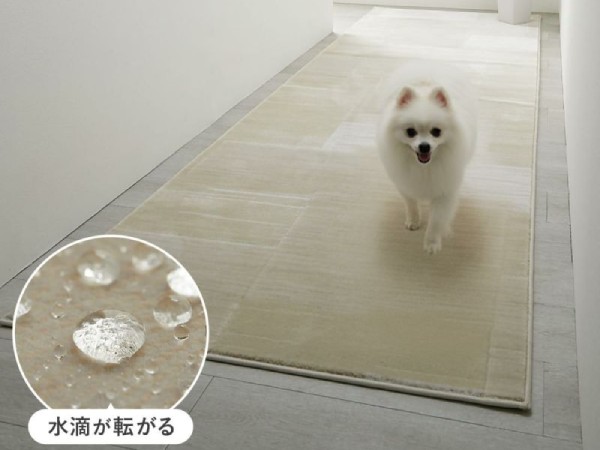 撥水機能付きでしっかり水を履く廊下敷きカーペット『フラックス』