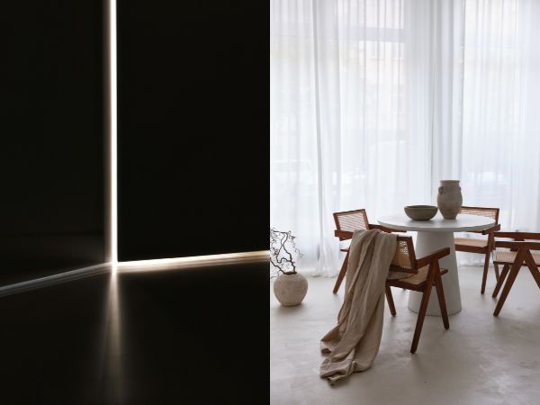 暗い部屋と明るい部屋の対比