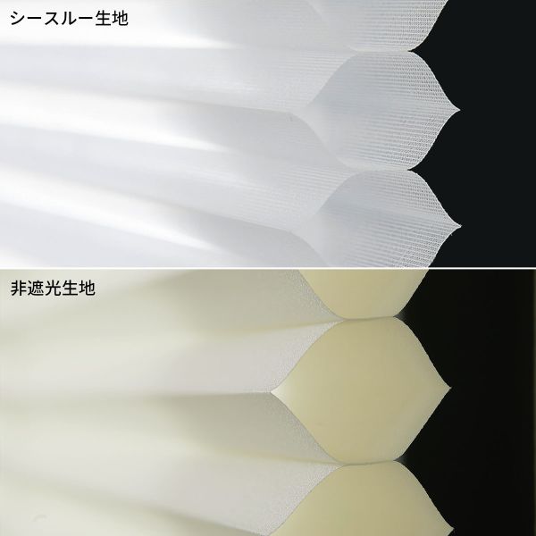 非遮光のツインタイプのハニカムスクリーン