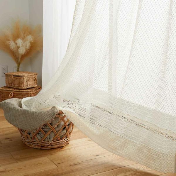 編み模様レースカーテン『コードレース』