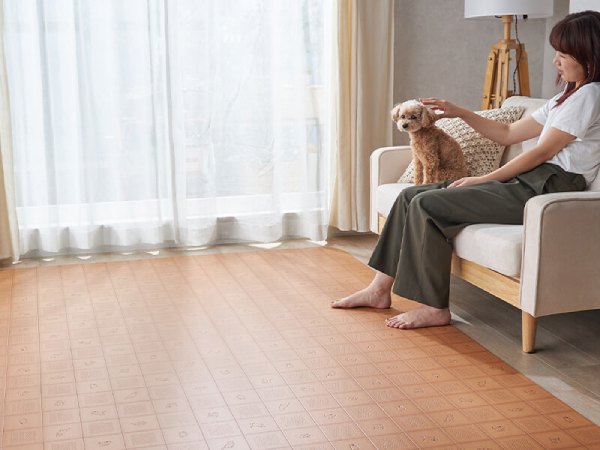 犬も安心なクッションフロアラグ