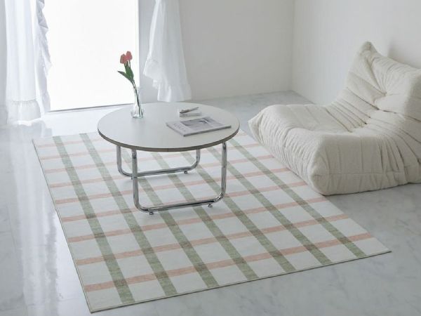 おしゃれな韓国風ラグ『ウィム ピンク』