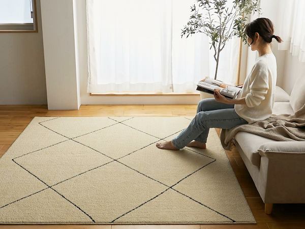 肌に優しいタフテッドカーペット。「ポッシュ2　モロッカン」