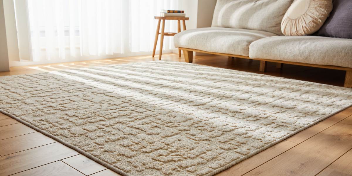 アレルギーにも最適な、オーガニックコットン100%を使用した国産ラグ「リブエル」