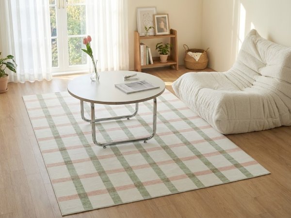 韓国風ピンクラグ【MONOA+シリーズ】ラグ　ウィム　ピンク