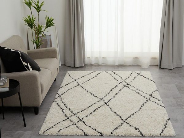 モロッカン柄ベニワレンのラグとモノトーンインテリア