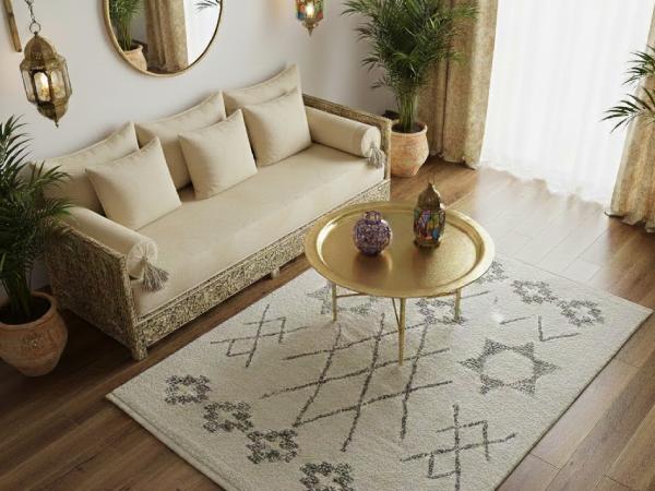 モロッカンラグとモロッカンインテリアのコーディネート