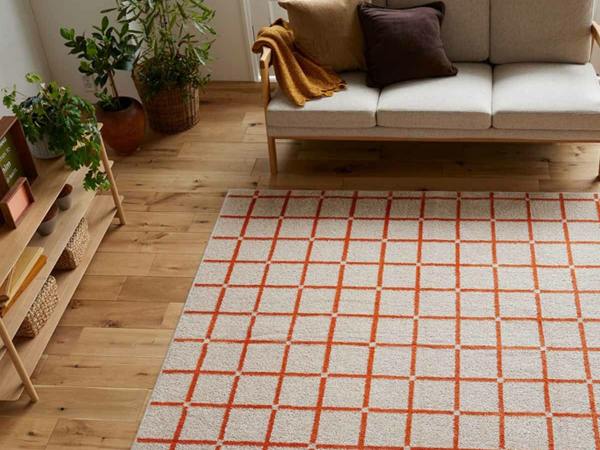 洗濯できる薄いラグでオールシーズン使える北欧テイストラグ