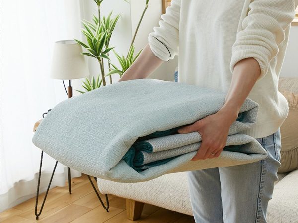 収納にも便利な薄いラグ