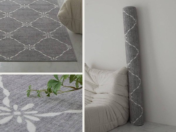 オールシーズン使える収納にも便利な薄いラグ