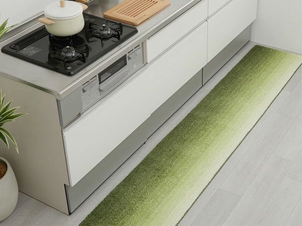 マイクロファイバー素材の汚れに強いキッチンマット