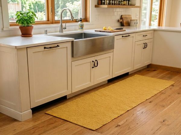 風水で運気の良くなる黄色いキッチンマット