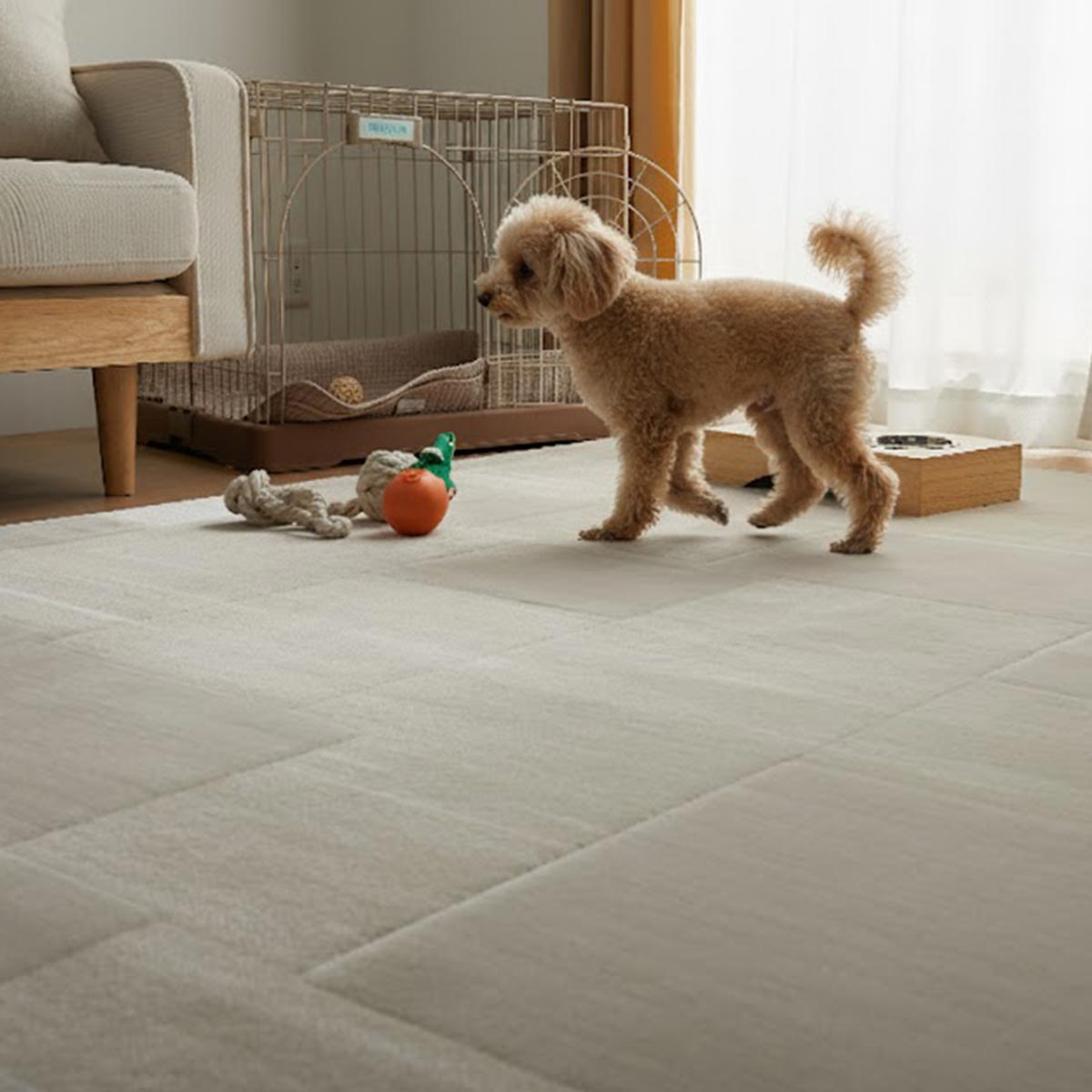 犬が遊んでいる様子