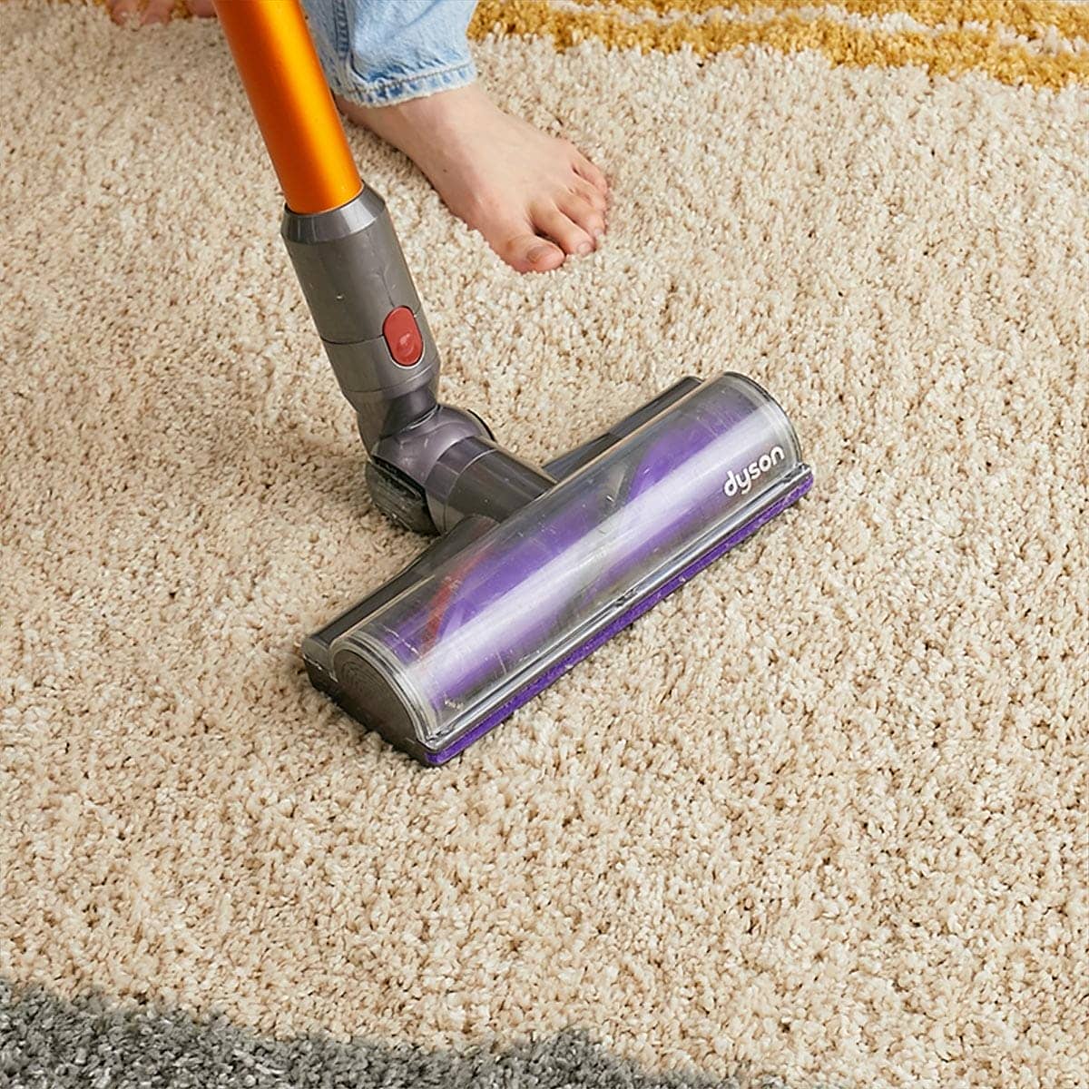 掃除機をかけている様子