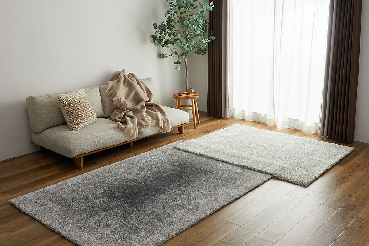 ナチュラルな部屋に敷いているイメージ