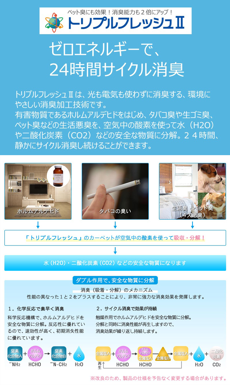 空気を洗うトリプルフレッシュ加工