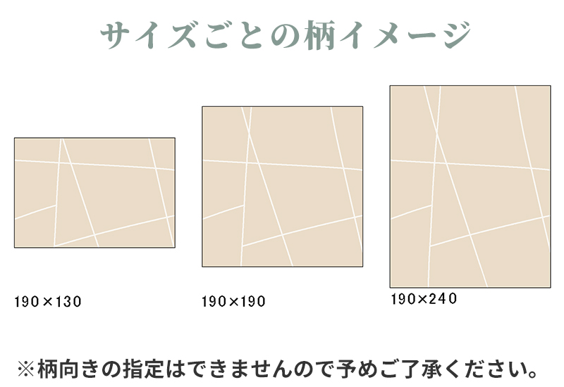 サイズごとの柄の違い