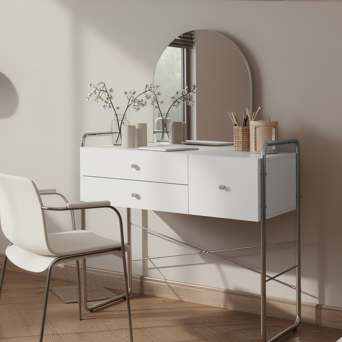 ブルーの壁紙に合わせている様子