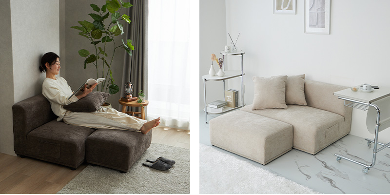 オットマンとして使用しているイメージ