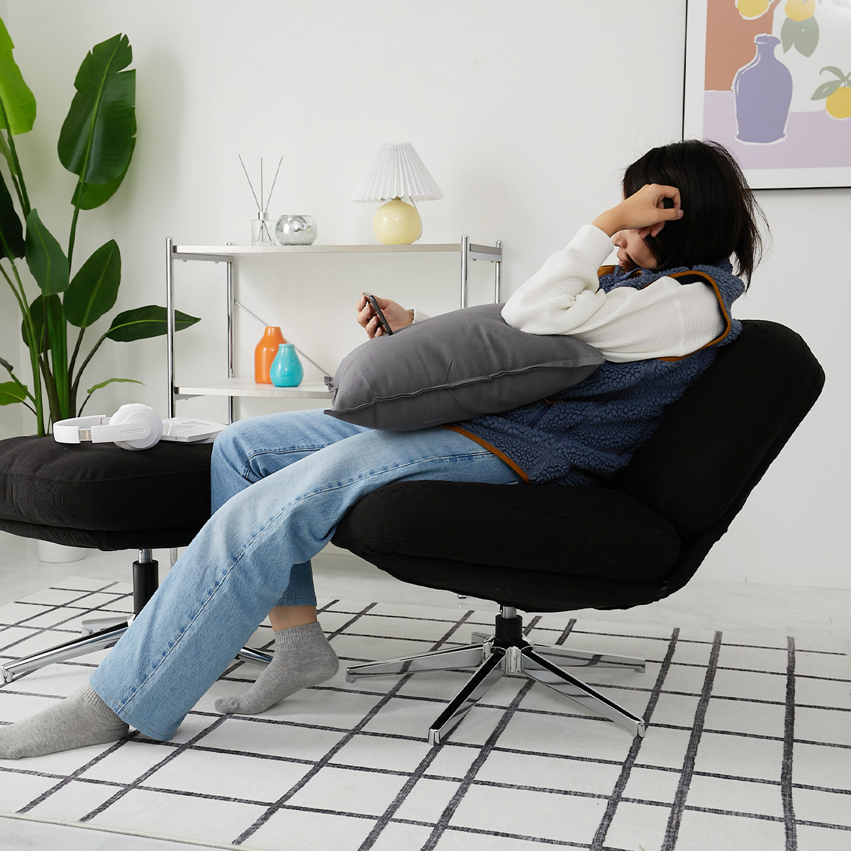 背もたれの角度